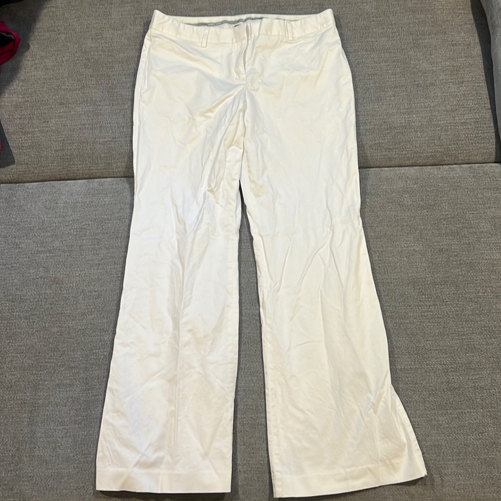 Express White Stretch Editor style Pants Size 12